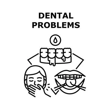 Dental Problems Vector Concept Color Illustration Stockillustratie