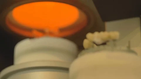 Dental prosthesis, artificial tooth, prosthetic, hands working on the denture Stock-Footage 95845976