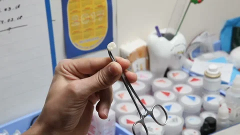 Dental prosthesis, dentures, prosthetics work. Video stock 87396219