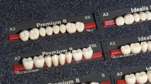 Dental Prosthetics Set Vídeos de archivo 92623344