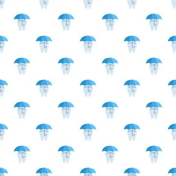 Dental protection concept seamless pattern Stock Illustration