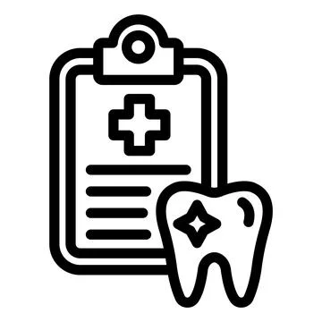 Dental Record Vector Icon Design Illustration Stock Illustration