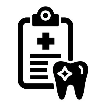 Dental Record Vector Icon Design Illustration Stock Illustration