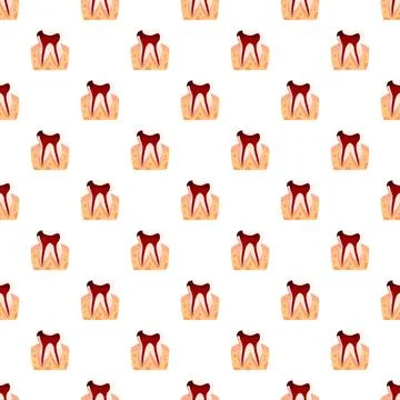 Dental root anatomy pattern representing oral healthcare Stock Illustration