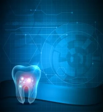 Dental scientific background Stock Illustration