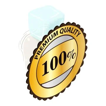 Dental service icon isometric vector. Ice cube on human tooth and quality sign Stock Illustration