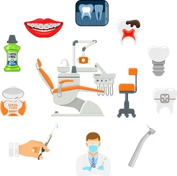 Dental Services Banner Stock Illustration
