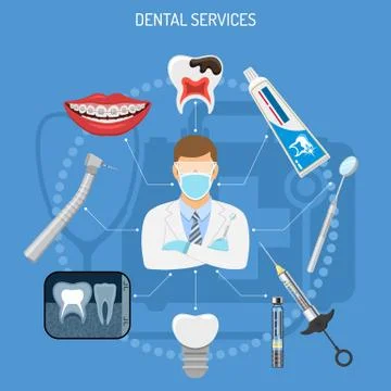Dental Services Concept Stock Illustration
