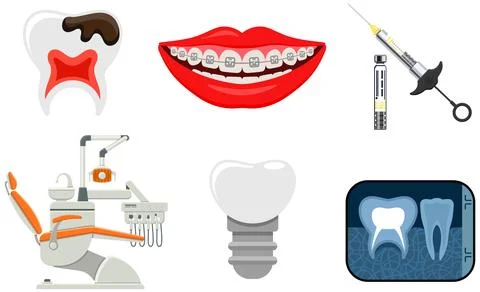 Dental Services Concept 스톡 일러스트