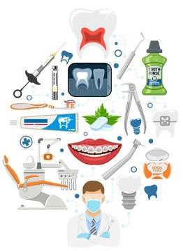 Dental Services Infographics Stock Illustration