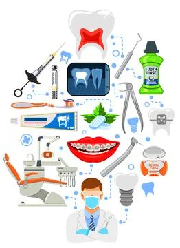 Dental Services Infographics Stock Illustration