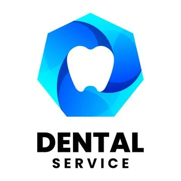 Dental services logo design template Stock Illustration