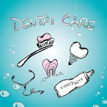 Dental set Stock Illustration