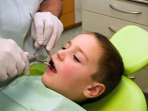 In dental surgery Foto stock