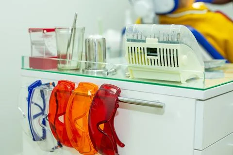Dental table with tools Stock Photos
