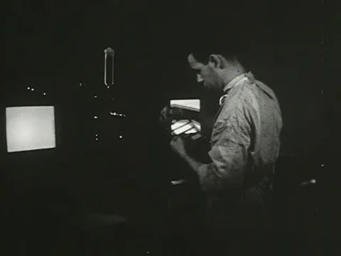 Dental technician develops X-Ray of the patients - 1944 Video stock 94945164