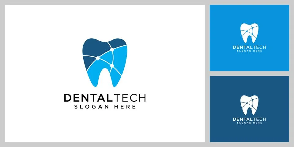 Dental technology logo vector design template Stock Illustration