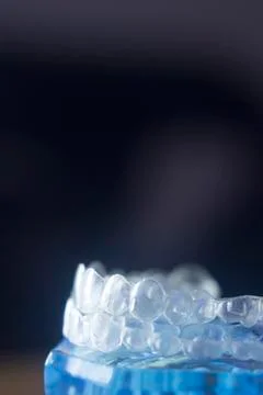 Dental teeth bracets model Stock Photos