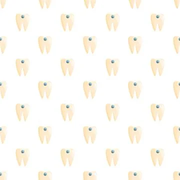 Dental teeth pattern with sparkling tooth gems Stock-Illustration
