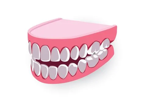 Dental theme with teeth model illustration Stock Illustration