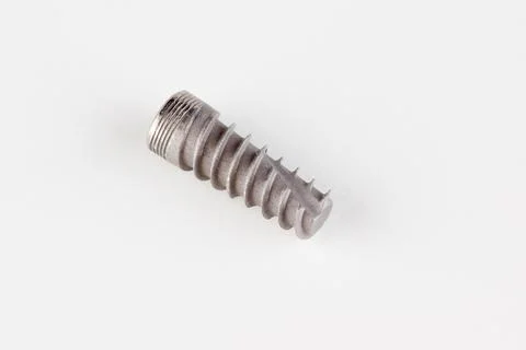 Dental titanium implant with locking elements Stock Photos