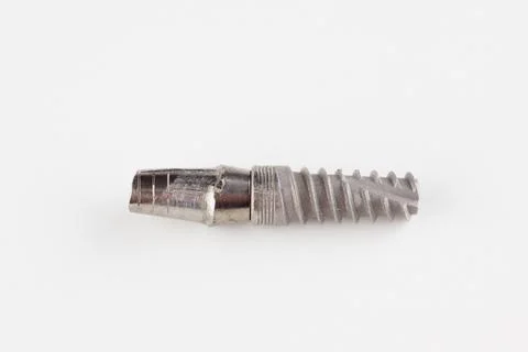 Dental titanium implant with locking elements Stock Photos