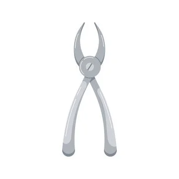 Dental tool extracting forcep icon isolated on white background. Stock Illustration
