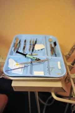 Dental tools an a table Stock Photos