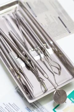 Dental tools on the table Stock Photos