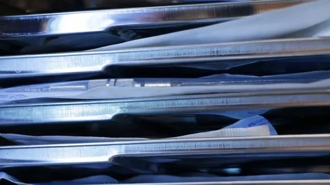 Dental Tools Under UV Lights, Tilting up Close up Camera Shot Stock Footage 103801924