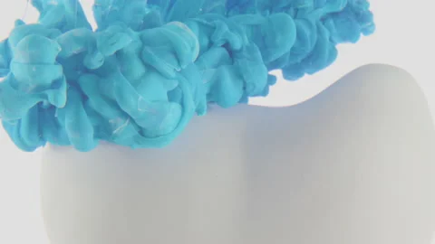 Dental Tooth Abstract, blue cloud covering it on a white background. Oral health Stock-Footage 149905058