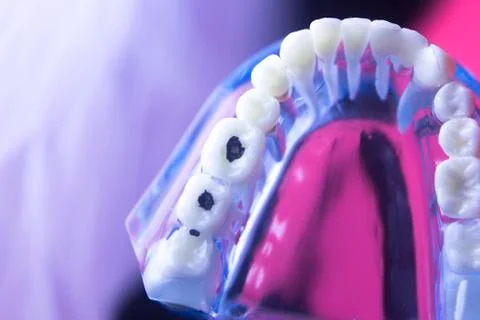 Dental tooth decay problem Foto stock