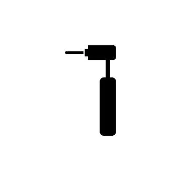 Dental Tooth Drill Flat Vector Icon Stock Illustration