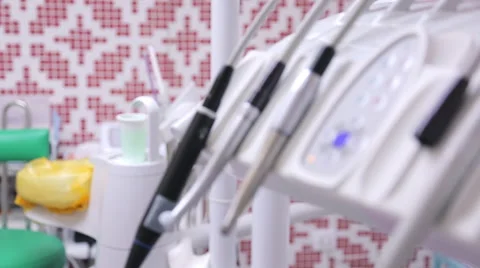 Dental unit with power tools closeup Stock Footage 65316482