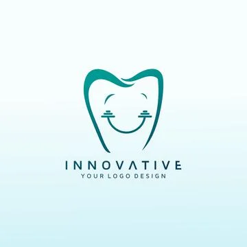 Dental vector logo design idea. Stock Illustration