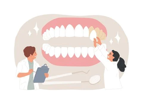 Dental veneers isolated concept vector illustration. Ilustración de archivo