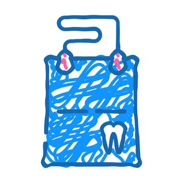 Dental wipe flat icon doodle illustration Stock Illustration