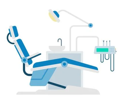 Dental workplace with tools vector icon flat isolated Stock Illustration