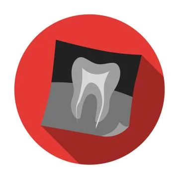 Dental x-ray icon in flat style isolated on white background. Dental care symbol Stockillustratie