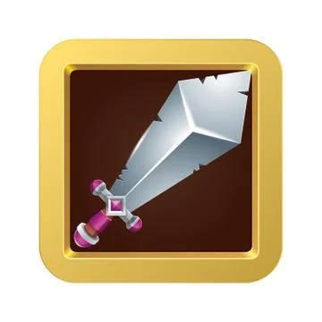 Dented sword Stock Illustration