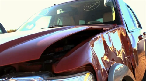 Dented Vehicle Side Stock Footage 36806643