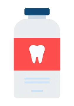 Dentifrice vector icon flat isolated Illustrazione stock