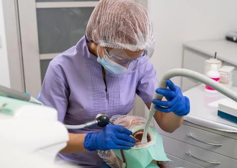 At the dentist appointment Stock Photos