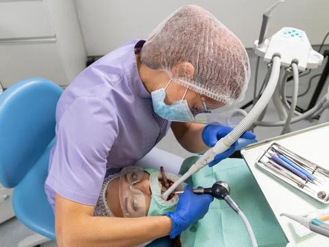 At the dentist appointment Stock Photos