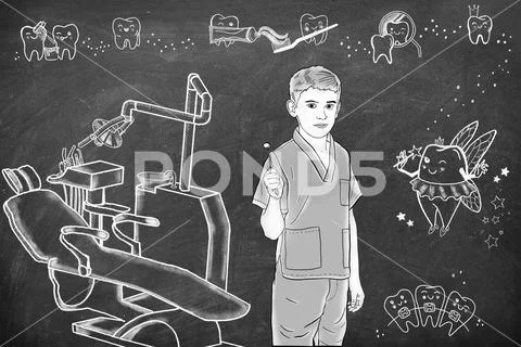 Dentist boy PSD Template