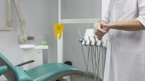 The dentist checks the mouth using tools. Point of view of patient in chair. Stock Footage 62133680