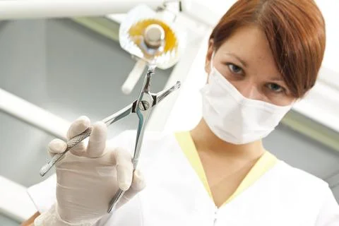 A dentist clamp Stock-Fotos