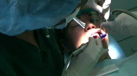 Dentist Cleaning Teeth 3 Video stock 144130