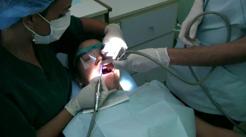 Dentist Cleaning Teeth Video stock 144071