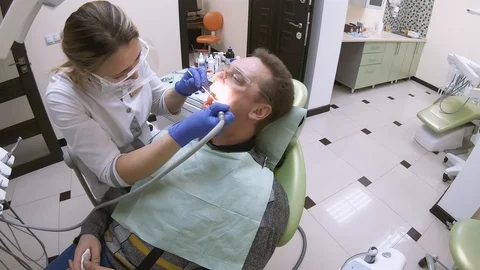 At the dentist in the clinic Stock Footage 112542931